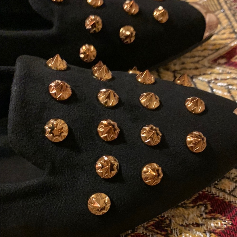 SHEIN Black and Gold Studded Flats - Picture 6 of 8